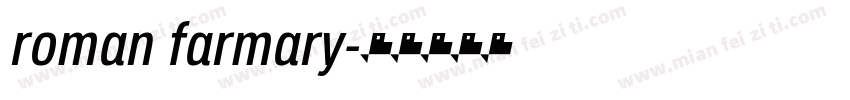 roman farmary字体转换